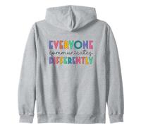Apoyo a la concienciación sobre el Autismo, Todos se comunican de Manera Diferente Sudadera con Capucha