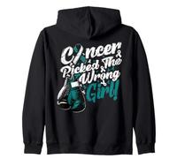 Apoyo a la concienciación sobre el cáncer de Cuello uterino Sudadera con Capucha