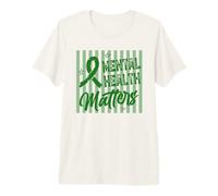 Apoyo a la concienciación sobre la Salud Mental de Green Ribbon Camiseta Premium