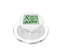 Apoyo a la concienciación sobre la Salud Mental de Green Ribbon PopSockets PopGrip para MagSafe