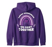 Apoyo a la concientización sobre el Lupus Luchamos Juntos Sudadera con Capucha