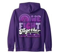 Apoyo a la concientización sobre el Lupus Luchamos Juntos Sudadera con Capucha