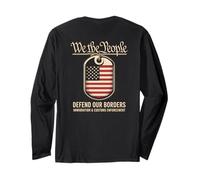 Apoyo a la inmigración Ice - Proteger Las fronteras de América Manga Larga