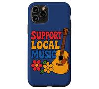 Apoyo a la música local: diseño colorido de guitarra para músicos Carcasa para iPhone 11 Pro