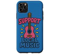 Apoyo a la música local: diseño colorido de guitarra para músicos Carcasa para iPhone 11 Pro Max
