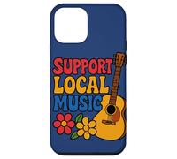 Apoyo a la música local: diseño colorido de guitarra para músicos Carcasa para iPhone 12 mini