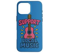 Apoyo a la música local: diseño colorido de guitarra para músicos Carcasa para iPhone 16 Pro Max