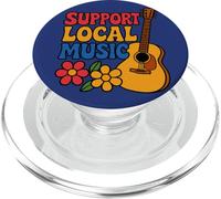 Apoyo a la música local: diseño colorido de guitarra para músicos PopSockets PopGrip para MagSafe