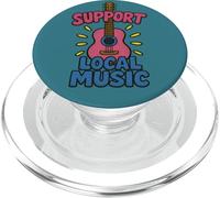 Apoyo a la música local: diseño colorido de guitarra para músicos PopSockets PopGrip para MagSafe