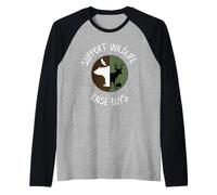 Apoyo a la Vida Silvestre Criar Niños Día de la Madre Divertido Niño Camiseta Manga Raglan