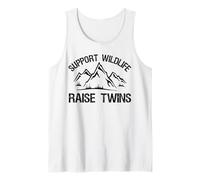 Apoyo a la Vida Silvestre Raise Twins Divertido Regalo para mamá y papá Camiseta sin Mangas
