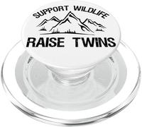 Apoyo a la Vida Silvestre Raise Twins Divertido Regalo para mamá y papá PopSockets PopGrip para MagSafe