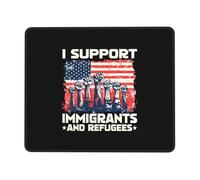Apoyo A Los Inmigrantes Y Refugiados. Alfombrilla De Ratón Antideslizante Alfombrillas De Mouse Bordes Cosidos Alfombrilla para Ratón para Escritorio Juego Ordenador 25X30Cm