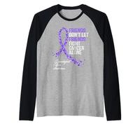 Apoyo a los luchadores de los amigos de la concienciación del cáncer ginecológico Camiseta Manga Raglan