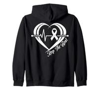 Apoyo a los sobrevivientes del Mes de los latidos del corazón de la concienci Sudadera con Capucha