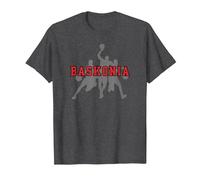 Apoyo Aficionado Baloncesto Baskonia Cataluña Basketball Camiseta, Hombre, Jaspeado Oscuro, L