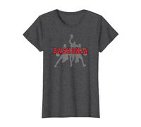Apoyo Aficionado Baloncesto Baskonia Cataluña Basketball Camiseta, Mujer, Jaspeado Oscuro, L