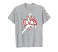 Apoyo Aficionado Baloncesto Girona Cataluña Basketball Camiseta, Hombre, Gris Jaspeado, L
