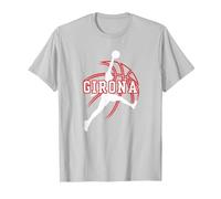 Apoyo Aficionado Baloncesto Girona Cataluña Basketball Camiseta, Hombre, Plata, L