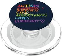 Apoyo al Autismo Atención Aceptación Amor Comunidad PopSockets PopGrip para MagSafe