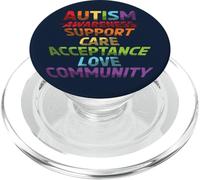 Apoyo al Autismo Atención Aceptación Amor Conciencia de la Comunidad PopSockets PopGrip para MagSafe