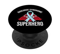 Apoyo al Luchador Guerrero del superhéroe del síndrome de DiGeorge PopSockets PopGrip Adhesivo