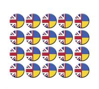 Apoyo británico a Ucrania Blazer pin - Insignia de pasador de apoyo ucraniano, broche de símbolo de la paz, regalo de recuerdo de Ucrania para hombres y mujeres, accesorios patrióticos para chaquetas