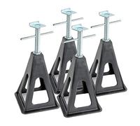 Apoyo caballete Juego de 4 plástico ajustable 750 kg de carga/pieza 42 cm de altura para caravana o colgante