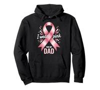 Apoyo de concientización sobre el cáncer I Wear Pink For My Dad Sudadera con Capucha