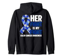 Apoyo de concientización sobre el Mes de su Lucha contra el cáncer de Colon Sudadera con Capucha