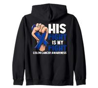 Apoyo de concientización sobre el Mes de su Lucha contra el cáncer de Colon Sudadera con Capucha