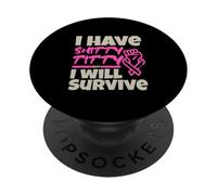Apoyo de empoderamiento de Conciencia sobre el cáncer de Mama de Mierda Tittie PopSockets PopGrip Adhesivo