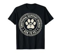 Apoyo Emocional Humano Pide Mascota Servicio Divertido Manipulador de Perros Camiseta