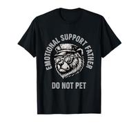Apoyo Emocional Padre No Acaricies Oso del Día del Padre Camiseta