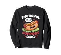 Apoyo Emocional Perro Caliente Kawai Motivacional Comida Rápida Sudadera