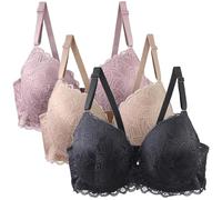 Apoyo Garganta Lote de 3 elásticos transpirables sujetador deportivo clásico entrenamiento ropa interior anti caídas gran tamaño de todos los días sujetador casual push-up sujetador sujetador apoyo