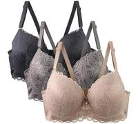 Apoyo Garganta Lote de 3 elásticos transpirables sujetador deportivo clásico entrenamiento ropa interior anti caídas gran tamaño de todos los días sujetador casual push-up sujetador sujetador apoyo