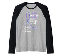 Apoyo Guerrero Combatiente Amigos Concientización Cáncer de Tiroides Camiseta Manga Raglan
