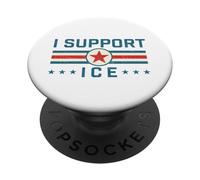 Apoyo Ice - Ley de Inmigración de Seguridad Fronteriza Patriótica PopSockets PopGrip Adhesivo