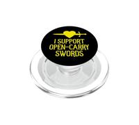 Apoyo la Segunda Enmienda 2A de Libertario de Las Espadas Abiertas PopSockets PopGrip para MagSafe