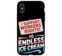 Apoyo los derechos de los trabajadores al Día del Trabajo de Helados sin fin Carcasa para iPhone X/XS