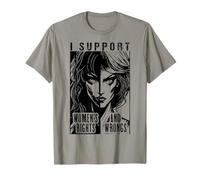 Apoyo los Derechos y los Errores de Las Mujeres Feminista Pop Art Girl Camiseta