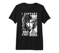 Apoyo los Derechos y los Errores de Las Mujeres Feminista Pop Art Girl Camiseta Premium