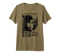 Apoyo los Derechos y los Errores de Las Mujeres Feminista Pop Art Girl Camiseta Premium