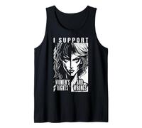 Apoyo los Derechos y los Errores de Las Mujeres Feminista Pop Art Girl Camiseta sin Mangas
