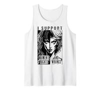 Apoyo los Derechos y los Errores de Las Mujeres Feminista Pop Art Girl Camiseta sin Mangas