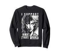 Apoyo los Derechos y los Errores de Las Mujeres Feminista Pop Art Girl Sudadera