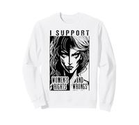 Apoyo los Derechos y los Errores de Las Mujeres Feminista Pop Art Girl Sudadera