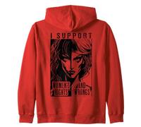 Apoyo los Derechos y los Errores de Las Mujeres Feminista Pop Art Girl Sudadera con Capucha