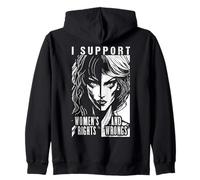 Apoyo los Derechos y los Errores de Las Mujeres Feminista Pop Art Girl Sudadera con Capucha